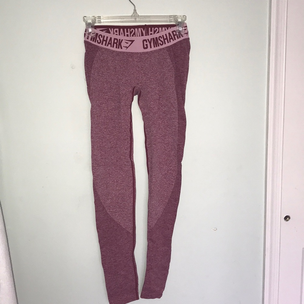 GYMSHARK LEGGINGS - red beet marl Flex leggings